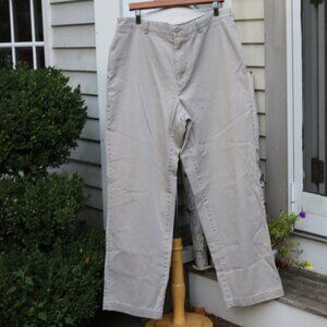 J CREW Relaxed Fit Light Tan Cotton Flat Front Khaki Chio Pants Sz 36x34